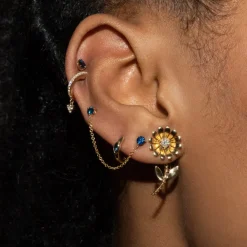 The Last Line Arrow Flower Earring