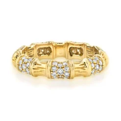 The Last Line Bamboo Pavé Ring