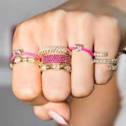 The Last Line Bamboo Pavé Ring