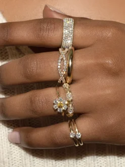 The Last Line Bamboo Pavé Ring