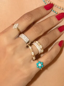 The Last Line Bamboo Pavé Ring