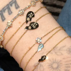 The Last Line Best Friend BFF Heart Bracelet Set