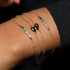 The Last Line Best Friend BFF Heart Bracelet Set