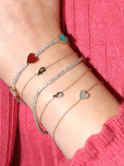 The Last Line Best Friend BFF Heart Bracelet Set