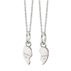 The Last Line Best Friends Heart Pendant Set