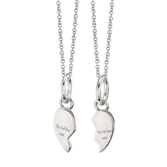 The Last Line Best Friends Heart Pendant Set