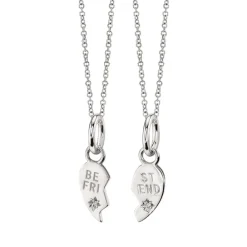 The Last Line Best Friends Heart Pendant Set