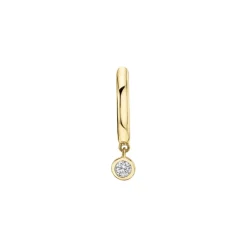 The Last Line Bezel Drop Slim Piercing Hoop #3