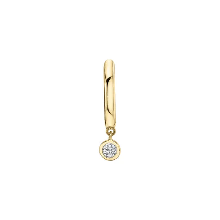 The Last Line Bezel Drop Slim Piercing Hoop #3