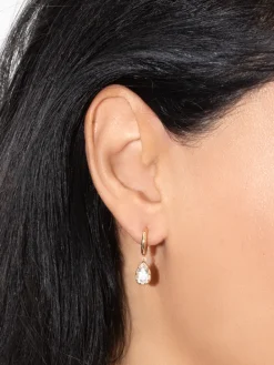 The Last Line Bubble Teardrop Slim Hoop