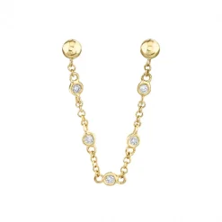 The Last Line Connected Sphere Stud Earring