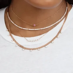 The Last Line Crescent Eternity Necklace