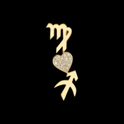 The Last Line Custom Heart and Zodiac Earring