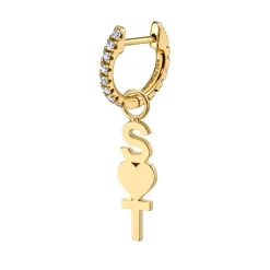 The Last Line Custom Letter And Symbol Hoop Earring Charm