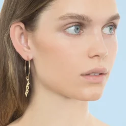 The Last Line Custom Letter And Symbol Hoop Earring Charm