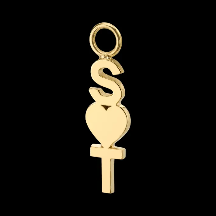 The Last Line Custom Letter And Symbol Hoop Earring Charm