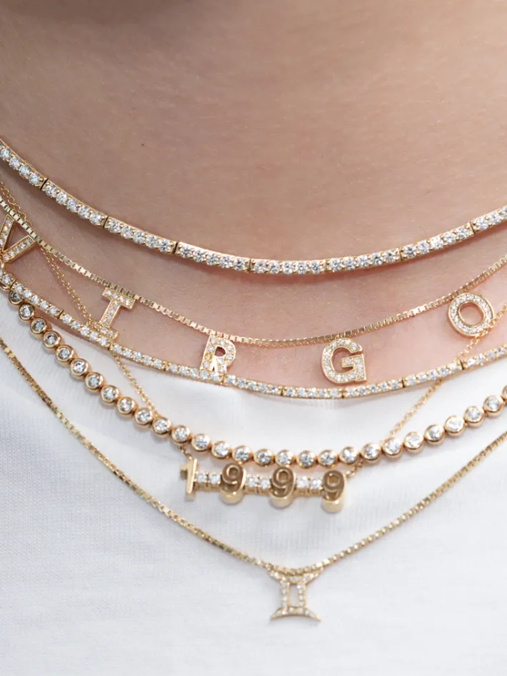 The Last Line Custom Mini Personalized Tennis Necklace
