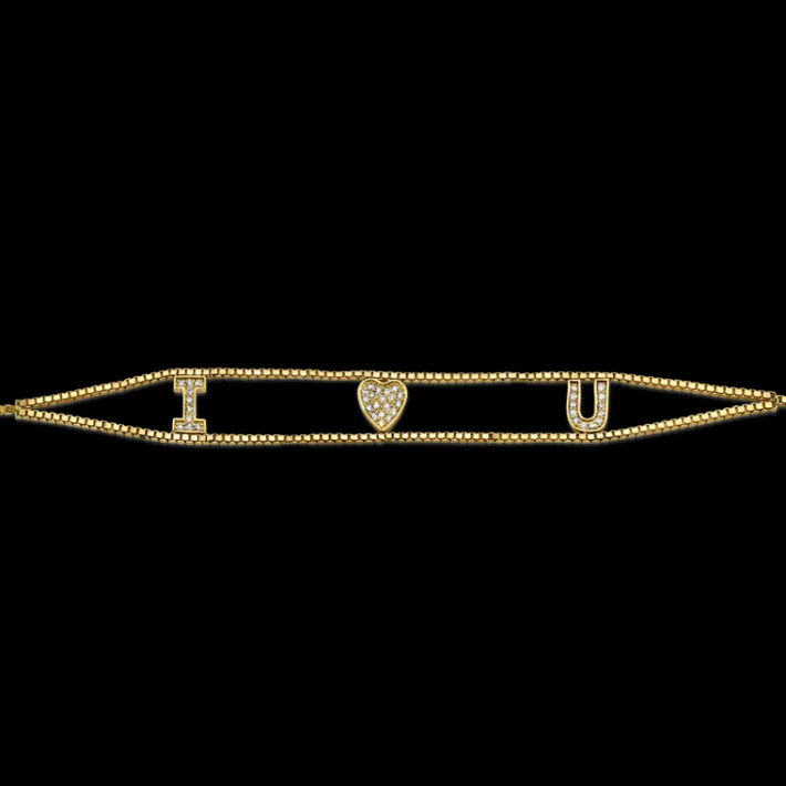 The Last Line Diamond I Love You Chain Bracelet