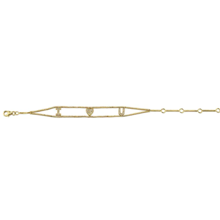 The Last Line Diamond I Love You Chain Bracelet