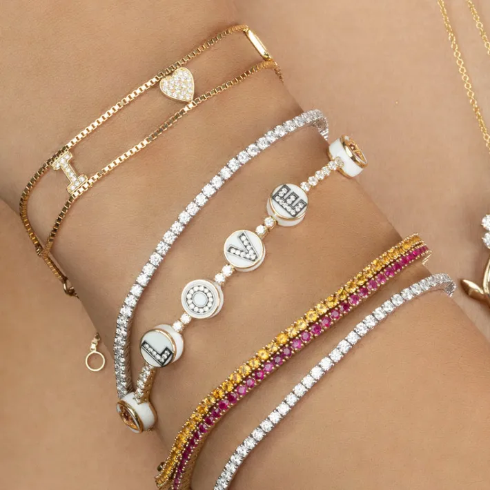 The Last Line Diamond I Love You Chain Bracelet