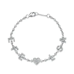 The Last Line Diamond Personalized Bezel Link Bracelet
