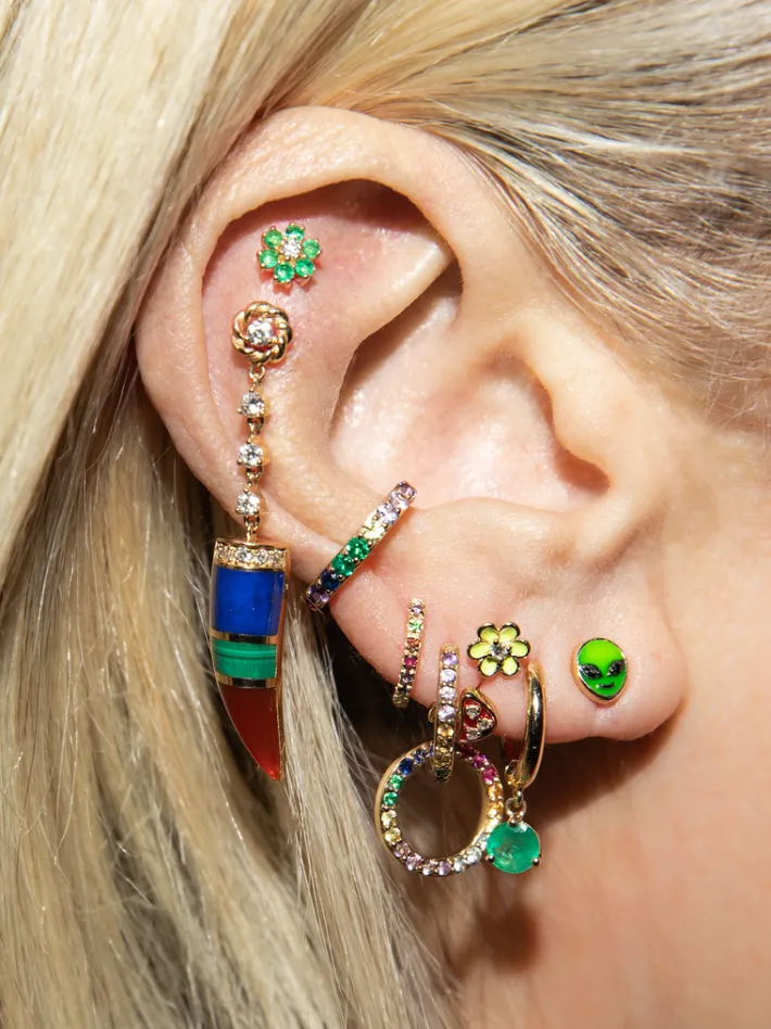 The Last Line Double Hoop Earring