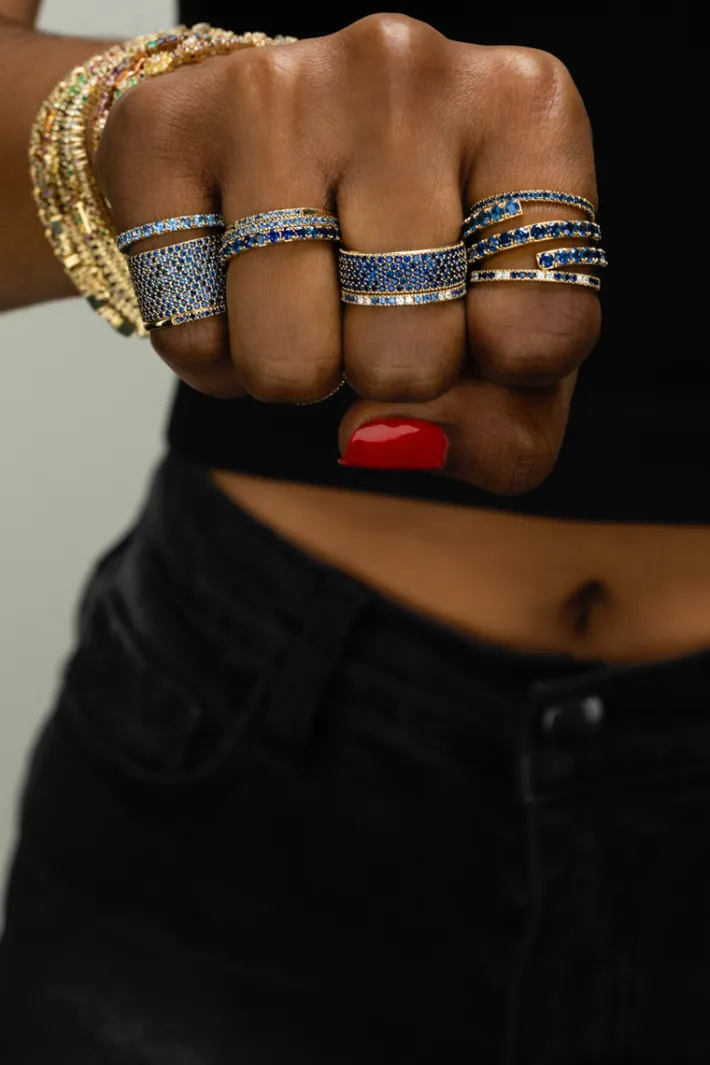 The Last Line Double Twist Ring