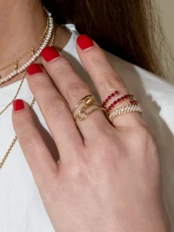 The Last Line Double Twist Ring