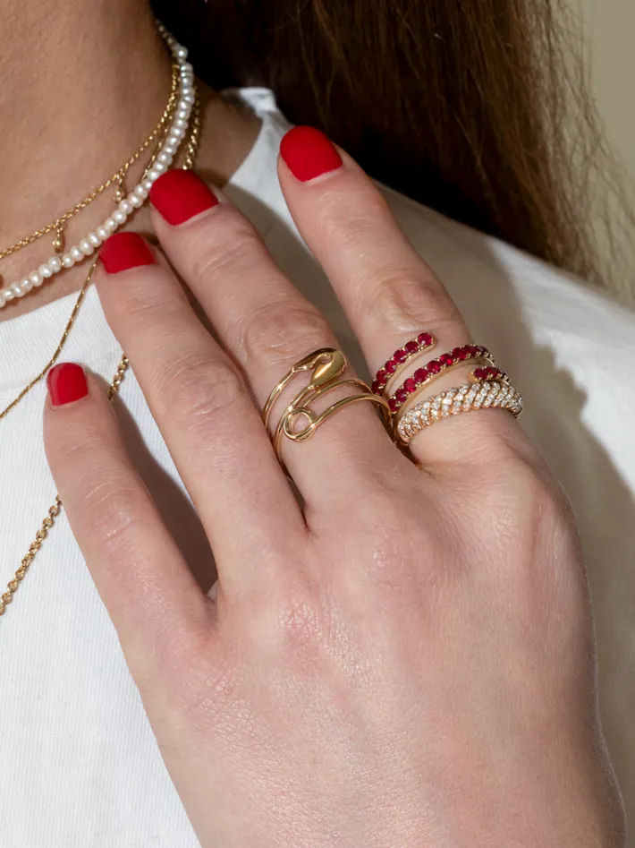 The Last Line Double Twist Ring