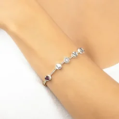 The Last Line Enamel Love Tennis Bracelet