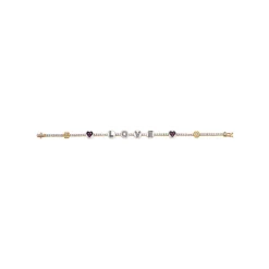 The Last Line Enamel Love Tennis Bracelet