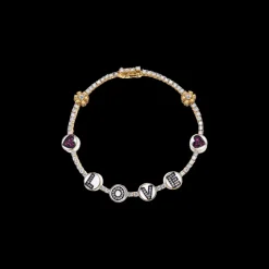 The Last Line Enamel Love Tennis Bracelet