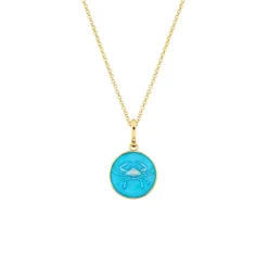 The Last Line Enamel Zodiac Pendant