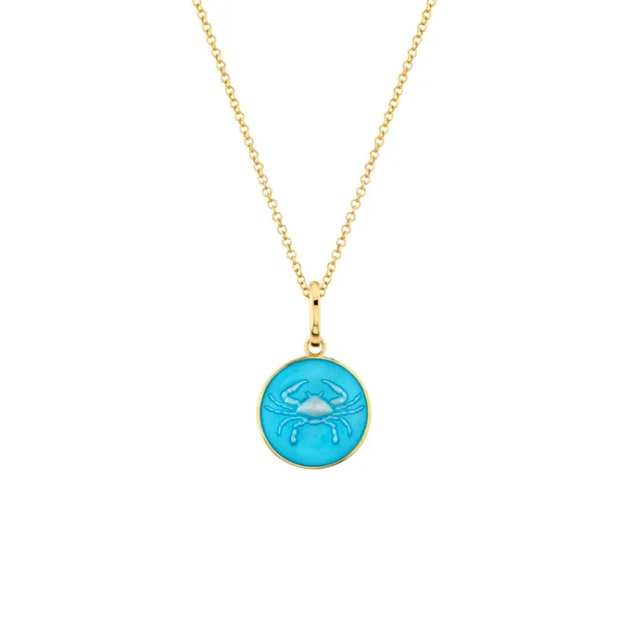 The Last Line Enamel Zodiac Pendant
