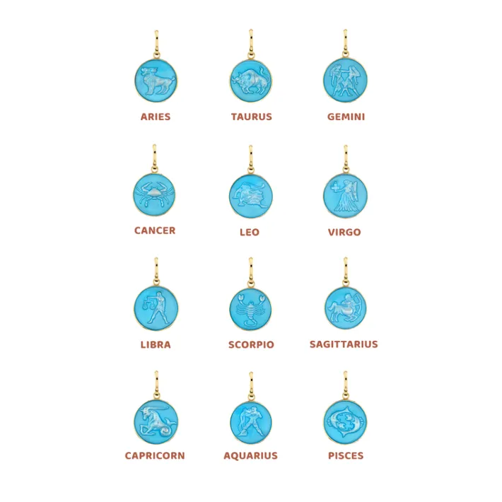The Last Line Enamel Zodiac Pendant
