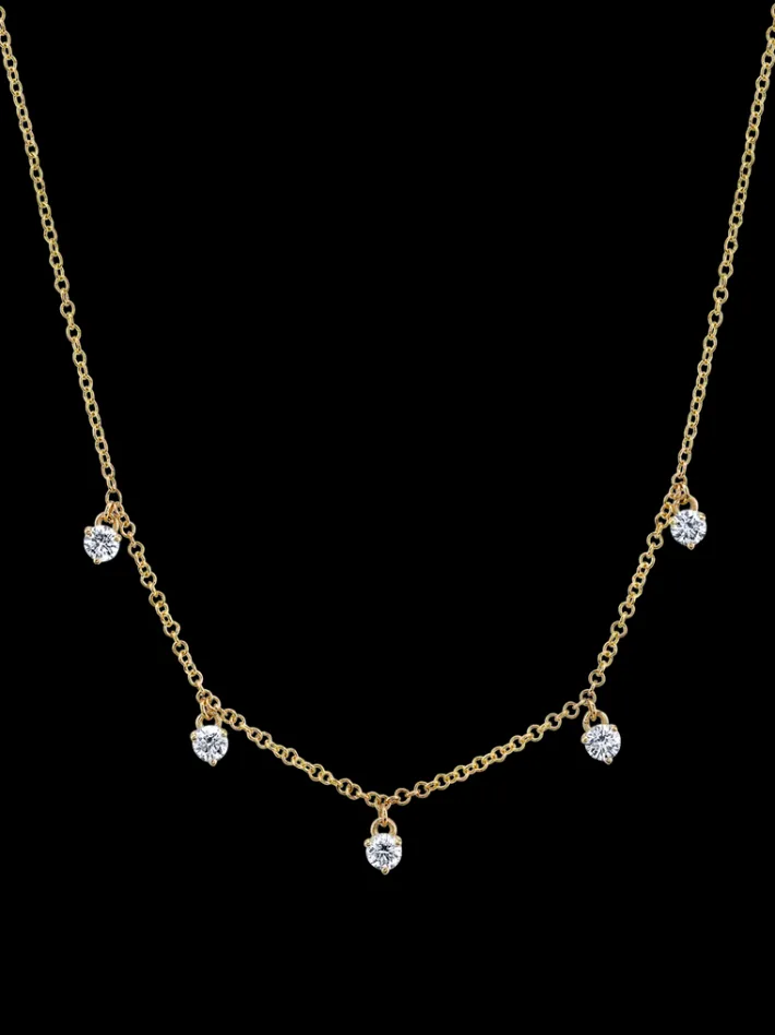 The Last Line Five Solitaire Necklace
