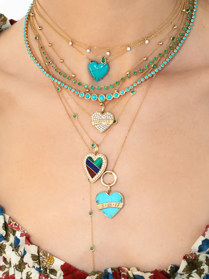 The Last Line Five Solitaire Necklace