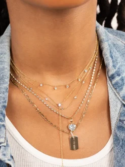 The Last Line Five Solitaire Necklace