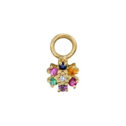 The Last Line Flower Hoop Earring Charm