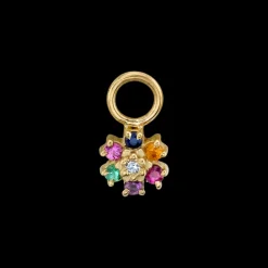 The Last Line Flower Hoop Earring Charm