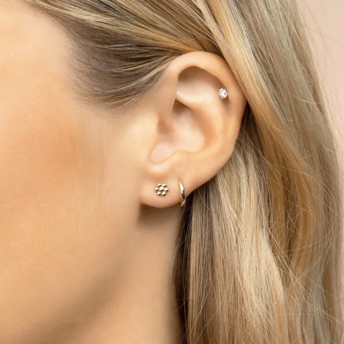 The Last Line Flower Stud Earring