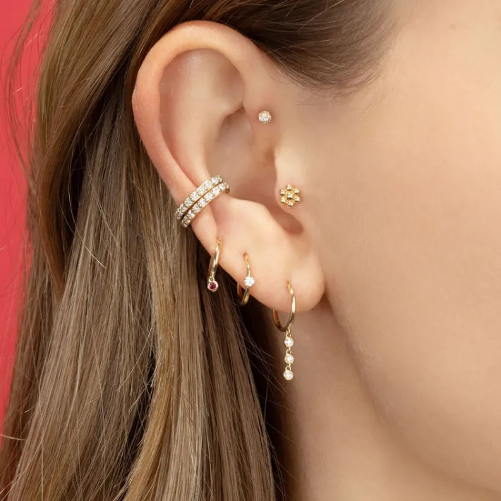 The Last Line Flower Stud Earring
