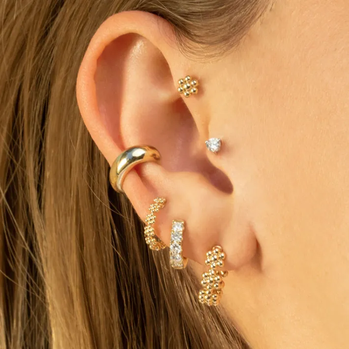 The Last Line Flower Stud Earring