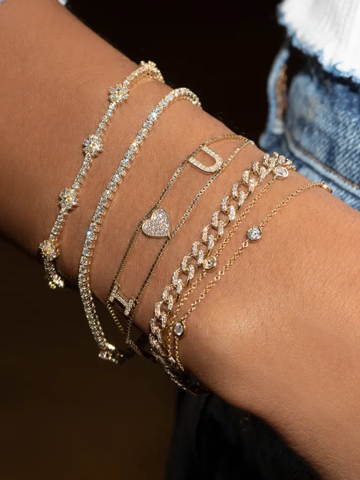 The Last Line Flower Tennis Bracelet