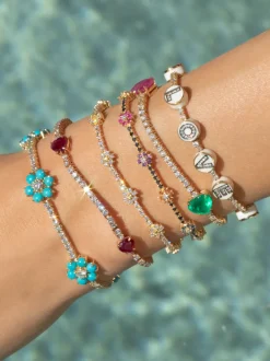 The Last Line Flower Tennis Bracelet