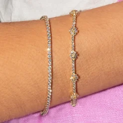 The Last Line Flower Tennis Bracelet