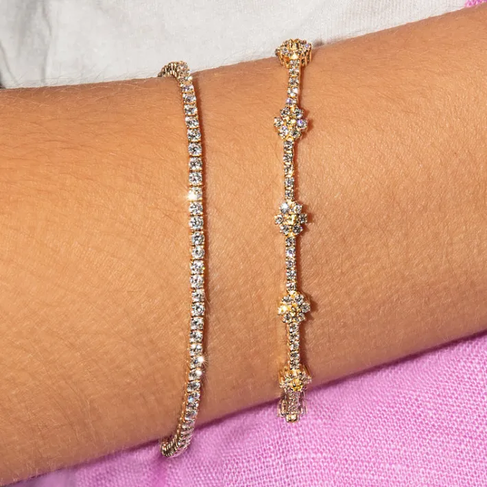 The Last Line Flower Tennis Bracelet