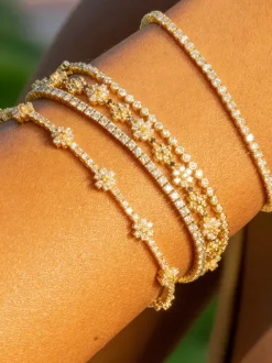 The Last Line Flower Tennis Bracelet