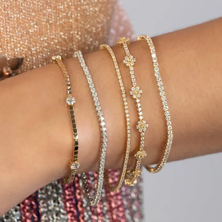 The Last Line Flower Tennis Bracelet