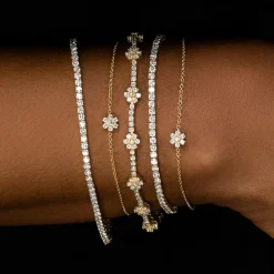 The Last Line Flower Tennis Bracelet